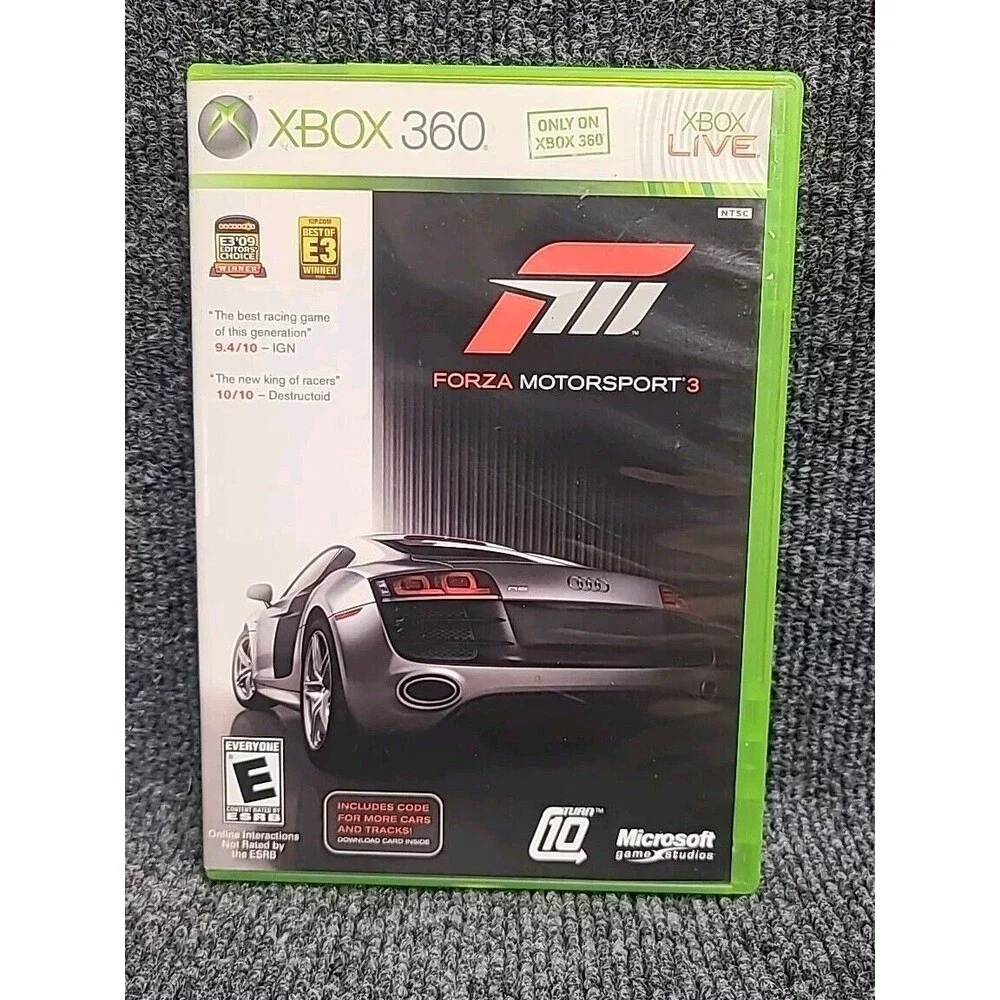 Xbox 360 Forza Motorsport 3 Microsoft 2 Disc Set 2009 w/Manual Tested CIB